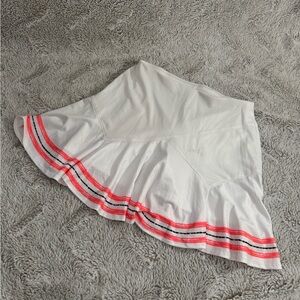 Lucky in Love White Tennis Skort with Pink Accents - Hardly Worn